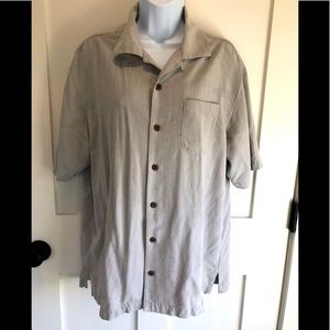 Mens Silk gray Tommy Bahama shirt